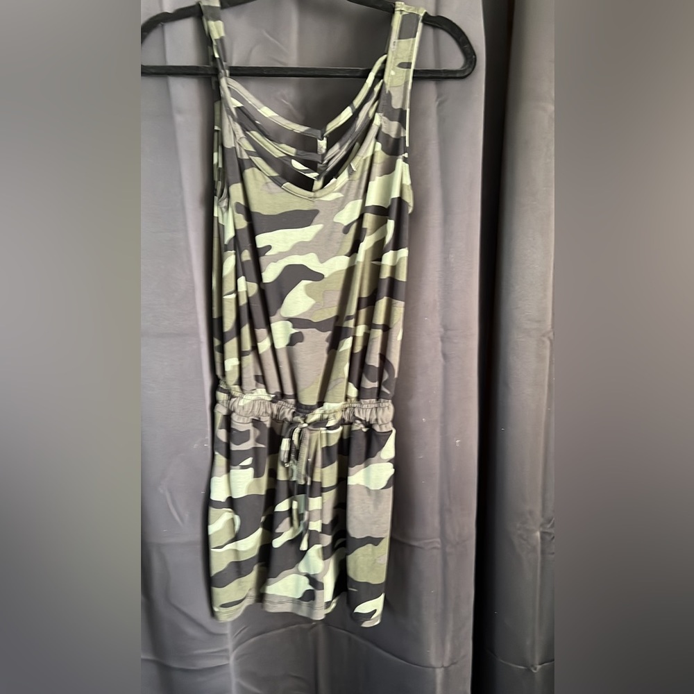 Camo shorts romper